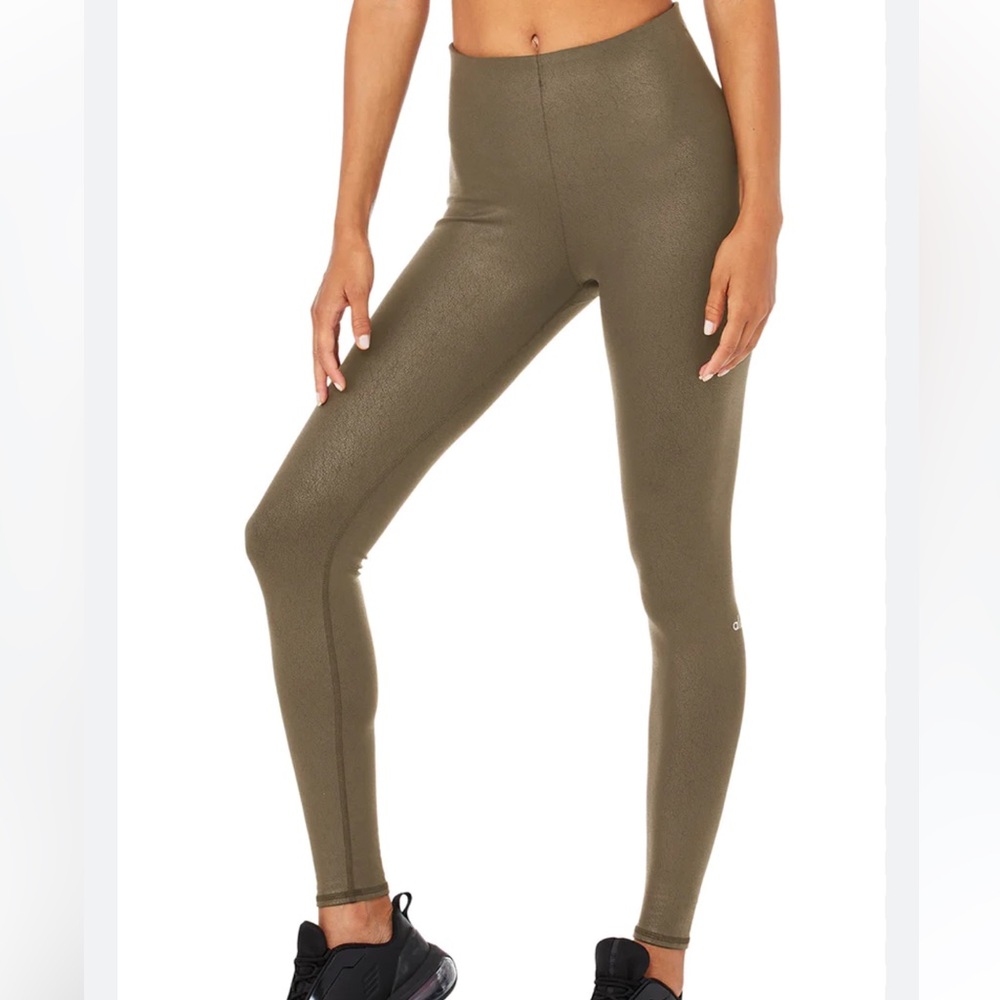 Alo yoga Faux Leather Airbrush High-Waist Legging size xs